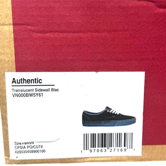 VANS Authentic Sneakers Low Top Women's Size Shoe Skate Black Canvas VN000BW5Y61 - Picture 9 of 10